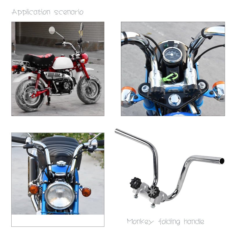 FLYPIG New Motorcycle Handlebar Splitter Handle Bar fit for Honda Z50 Z50 STYLE Z50J MONKEY REPLICA DAX/CT70 Z50R G50F GOLF50 MONKEY BIKE PARTS - Image 5